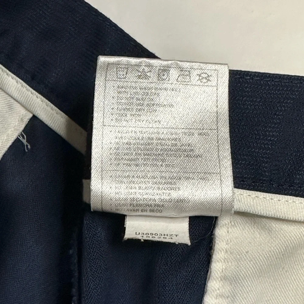 Nike Golf Dri-Fit Golf Shorts Size 34 Navy Blue With Blue‎ Logo